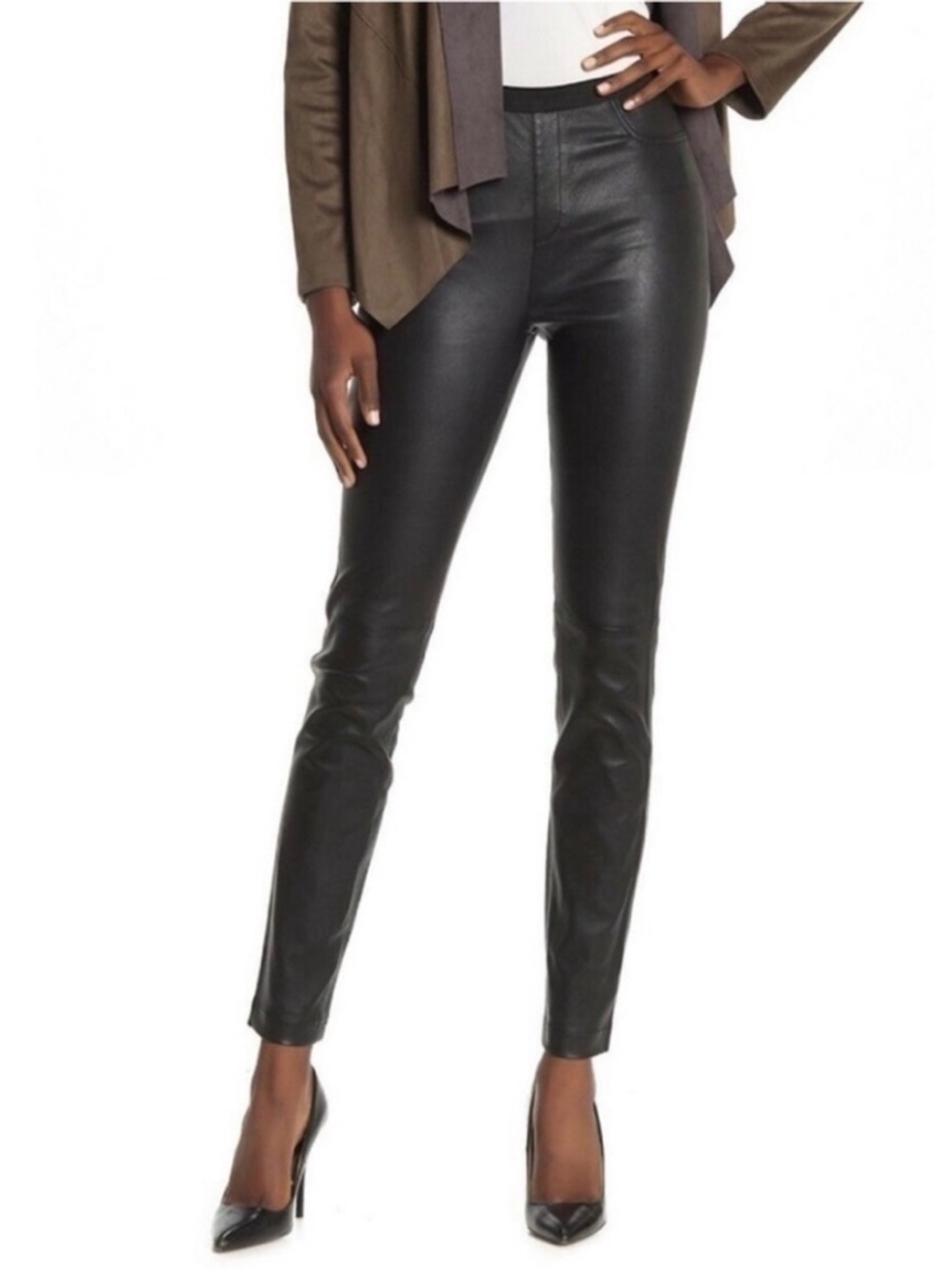 Bagatelle.City Genuine Leather Leggings Black Size XS Lambskin Skinny Pants NWT